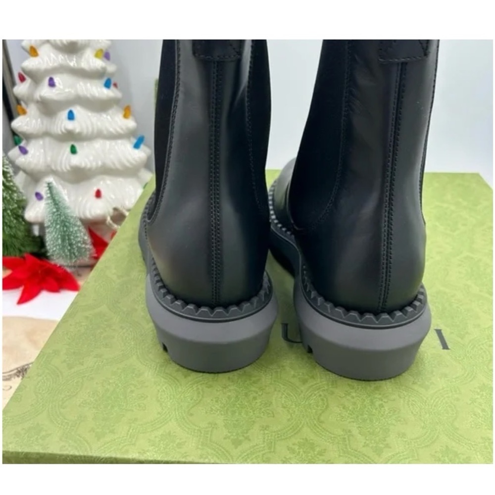 Gucci men's leather Chelsea boots size 7 fits 8 US made in Italy - Picture 5 of 6